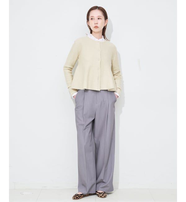 SLOBE IENA「ペプラムニットカーディガン」|カーディガン|