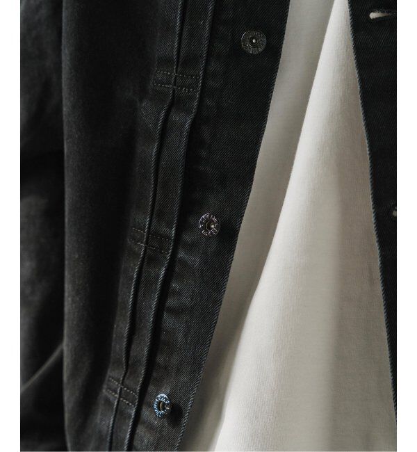 EDIFICE「《再入荷》Levi&rsquo;s(リーバイス) 別注 Type 1 Trucker Jacket BLACK "COLLARLESS"」|デニムジャケット|