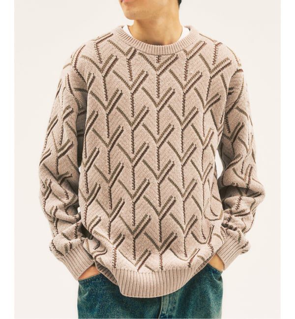 417 EDIFICE「ジオメジャガードニット」|ニット・セーター|ベージュ A