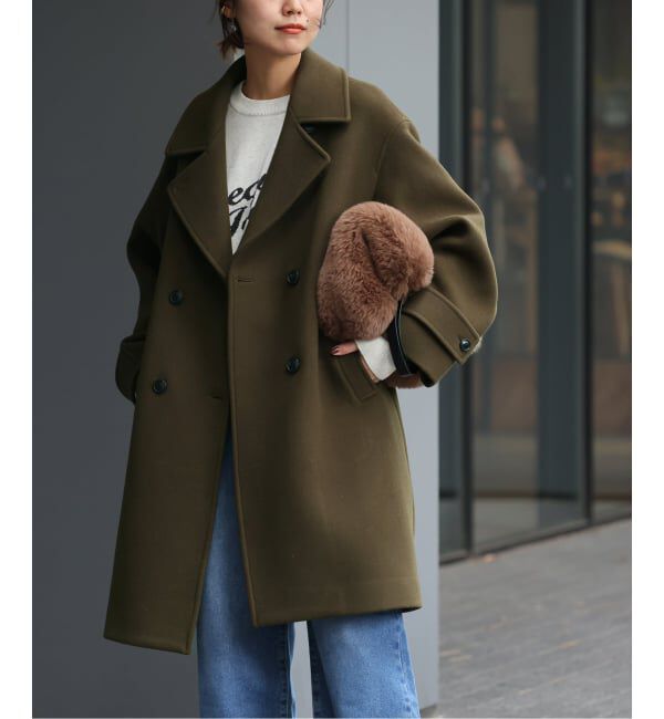 JOURNAL STANDARD relume「《追加》ピュアラムロングコクーンコート」|ピーコート|