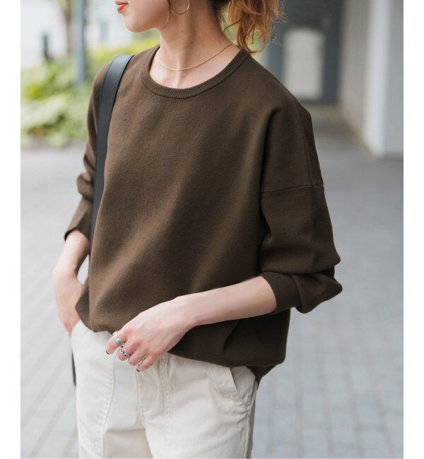 Spick and Span「ウォッシャブルPEバルキーヤーンルーズニット」|ニット・セーター|ブラウン B
