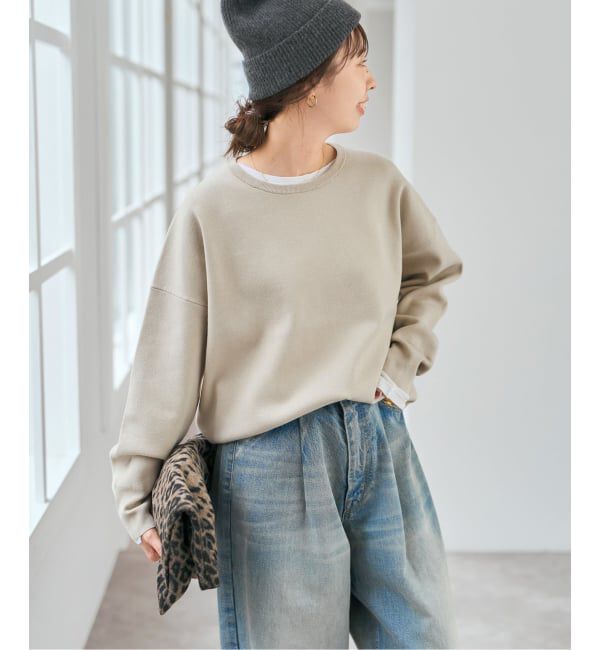 Spick and Span「ウォッシャブルPEバルキーヤーンルーズニット」|ニット・セーター|ベージュ A