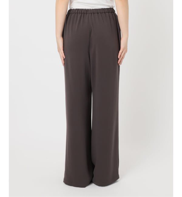 NOBLE「《追加》【洗える】ライトジョーゼットドレープパンツ」|スラックス|