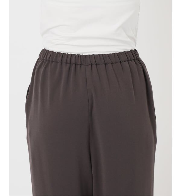 NOBLE「《追加》【洗える】ライトジョーゼットドレープパンツ」|スラックス|