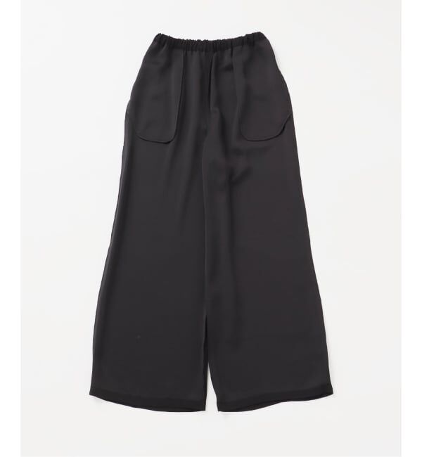 NOBLE「《追加》【洗える】ライトジョーゼットドレープパンツ」|スラックス|