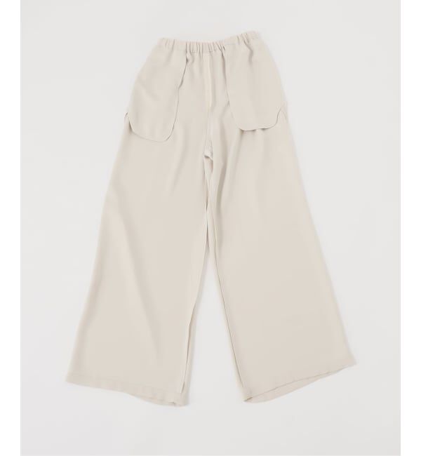 NOBLE「《追加》【洗える】ライトジョーゼットドレープパンツ」|スラックス|