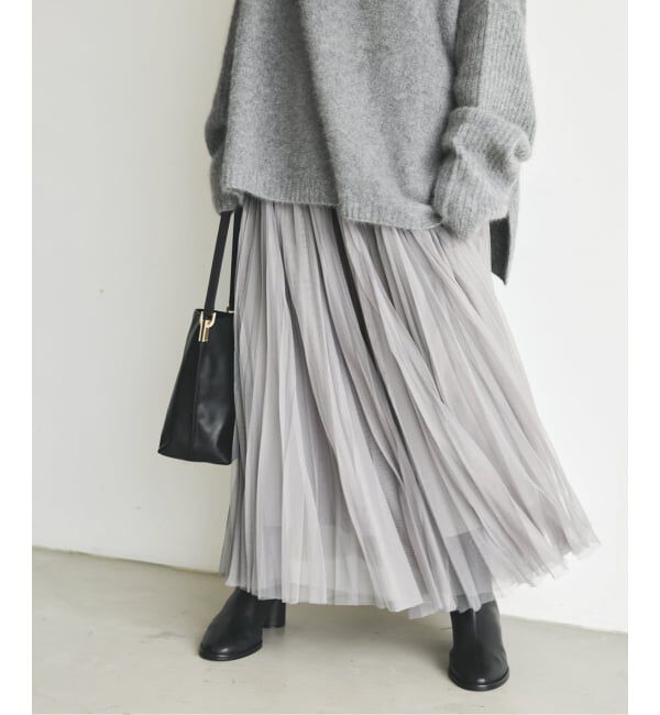 Spick and Span「ランダムチュールプリーツスカート」|スカート|