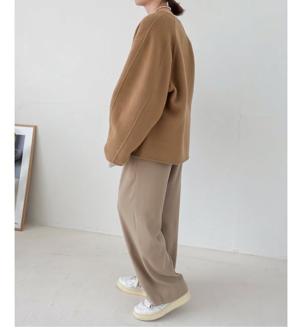 Spick and Span「《追加》ビーバーストール付きセットコート」|ノーカラーコート|