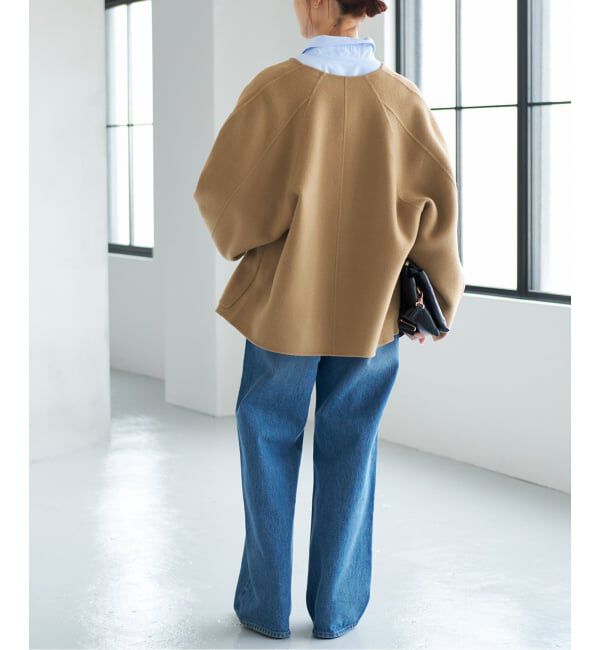 Spick and Span「《追加》ビーバーストール付きセットコート」|ノーカラーコート|