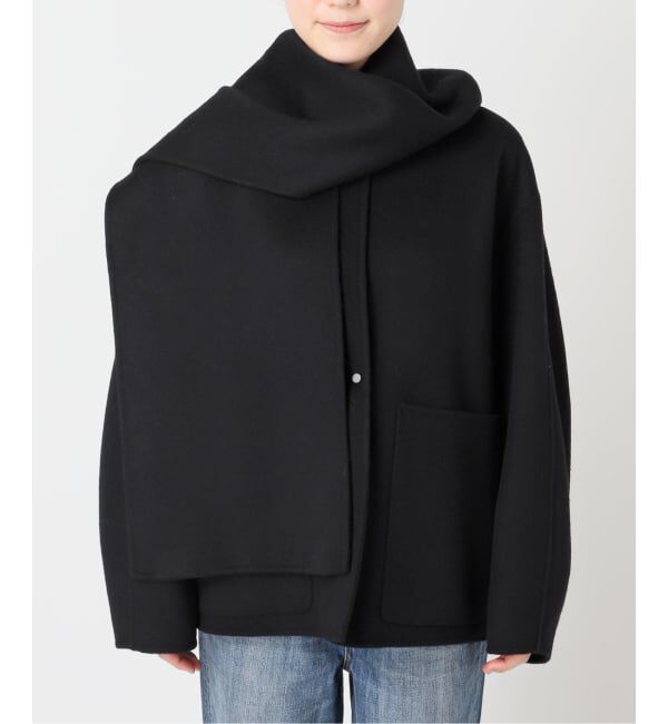 Spick and Span「《追加》ビーバーストール付きセットコート」|ノーカラーコート|