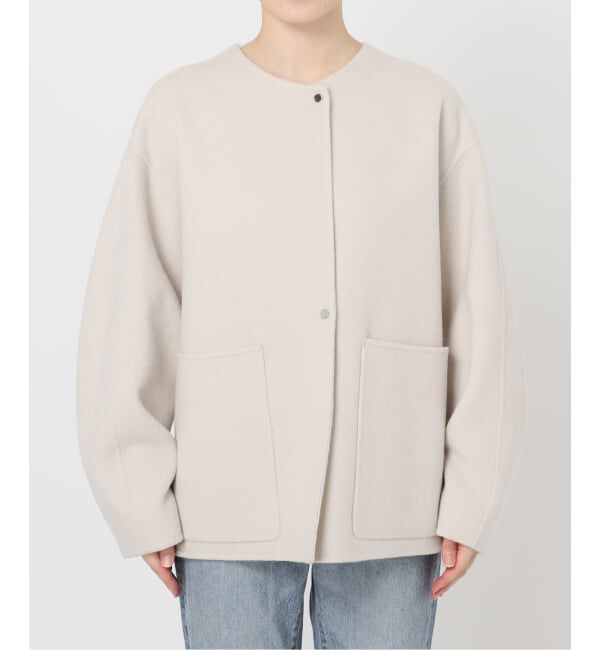 Spick and Span「《追加》ビーバーストール付きセットコート」|ノーカラーコート|