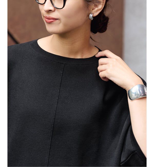 FRAMeWORK「ダブルジャガードハーフスリーブニット」|ニット・セーター|