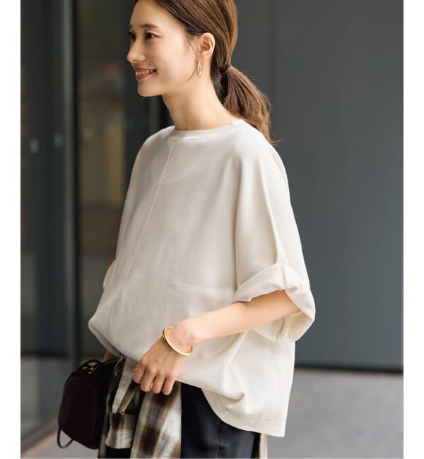 FRAMeWORK「ダブルジャガードハーフスリーブニット」|ニット・セーター|