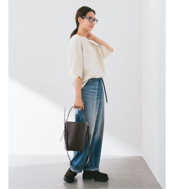 FRAMeWORK「ダブルジャガードハーフスリーブニット」|ニット・セーター|