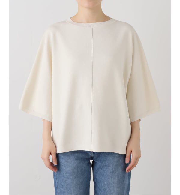 FRAMeWORK「ダブルジャガードハーフスリーブニット」|ニット・セーター|