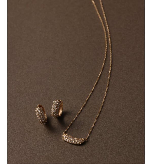 Lilas by Spick&Span「beansパヴェダイヤネックレス K18」|ネックレス|