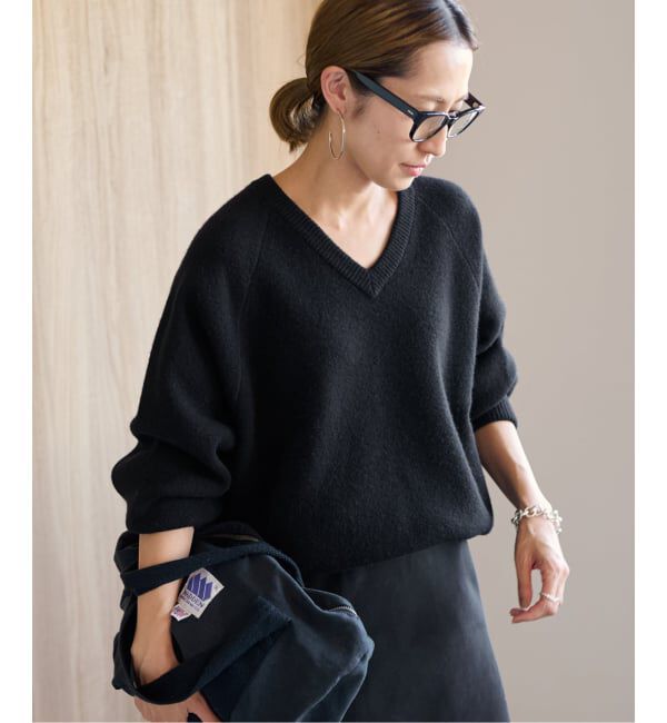 FRAMeWORK「≪WEB限定 / 追加≫AQUA Vネックプルオーバー」|ニット・セーター|
