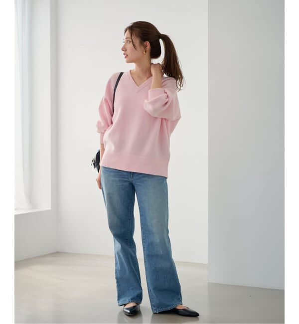 FRAMeWORK「≪WEB限定 / 追加≫AQUA Vネックプルオーバー」|ニット・セーター|