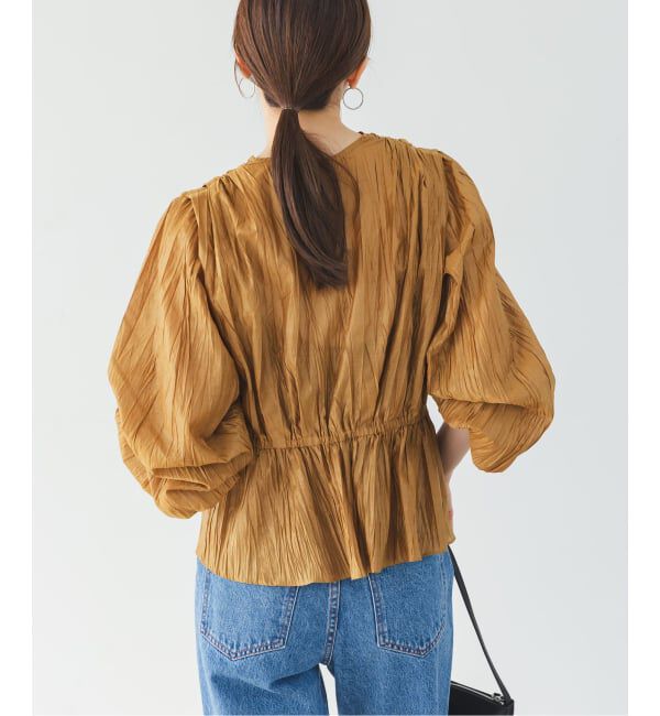 NOBLE「《予約》ランダムプリーツペプラムブラウス」|シャツ・ブラウス|