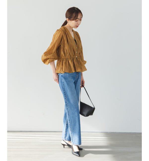 NOBLE「《予約》ランダムプリーツペプラムブラウス」|シャツ・ブラウス|