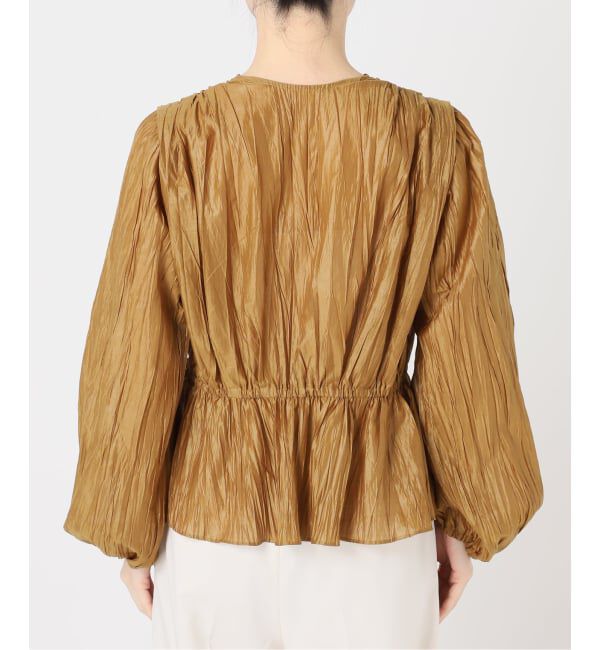 NOBLE「《予約》ランダムプリーツペプラムブラウス」|シャツ・ブラウス|