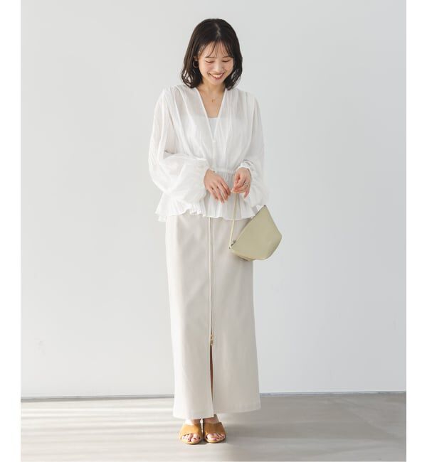 NOBLE「《予約》ランダムプリーツペプラムブラウス」|シャツ・ブラウス|