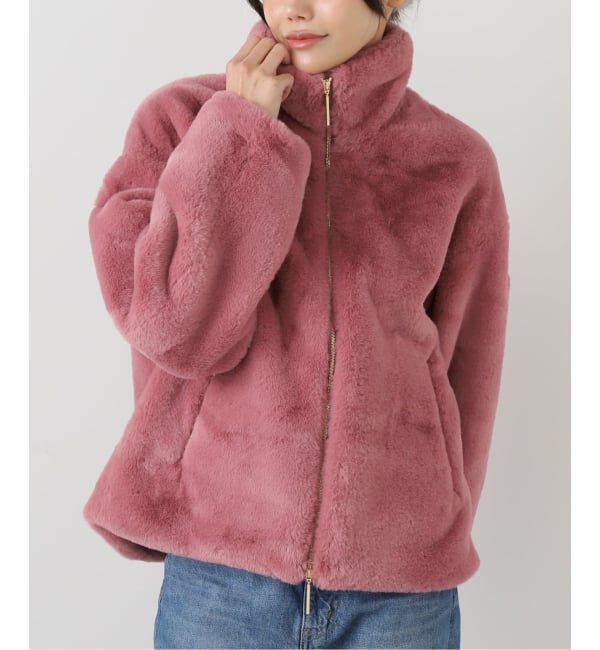  「TATRAS/タトラス BARBRA ファーブルゾン」|その他|ピンク