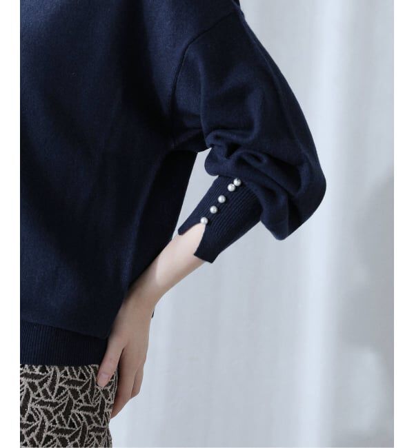  「ウールカシミヤパールニットプルオーバー」|ニット・セーター|