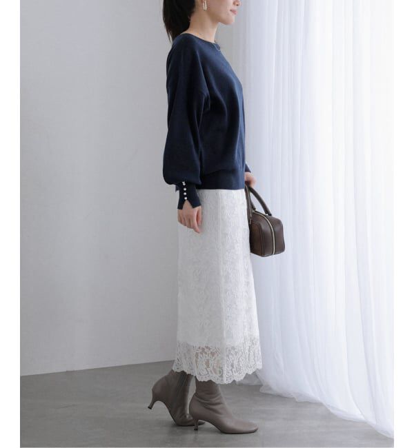  「ウールカシミヤパールニットプルオーバー」|ニット・セーター|