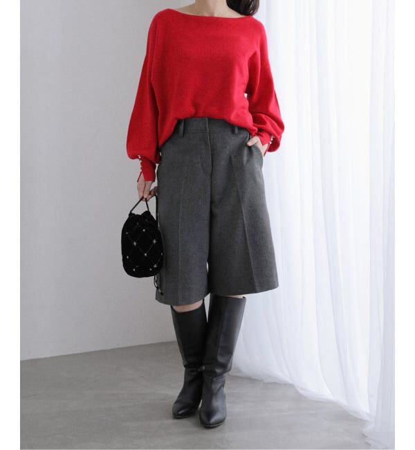  「ウールカシミヤパールニットプルオーバー」|ニット・セーター|