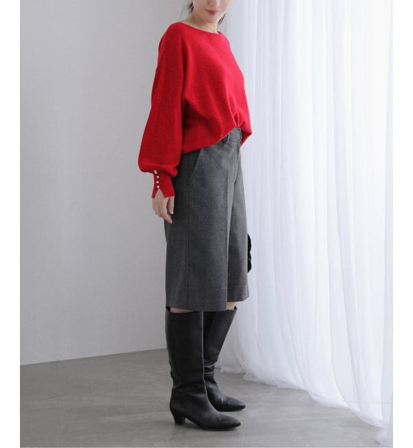  「ウールカシミヤパールニットプルオーバー」|ニット・セーター|