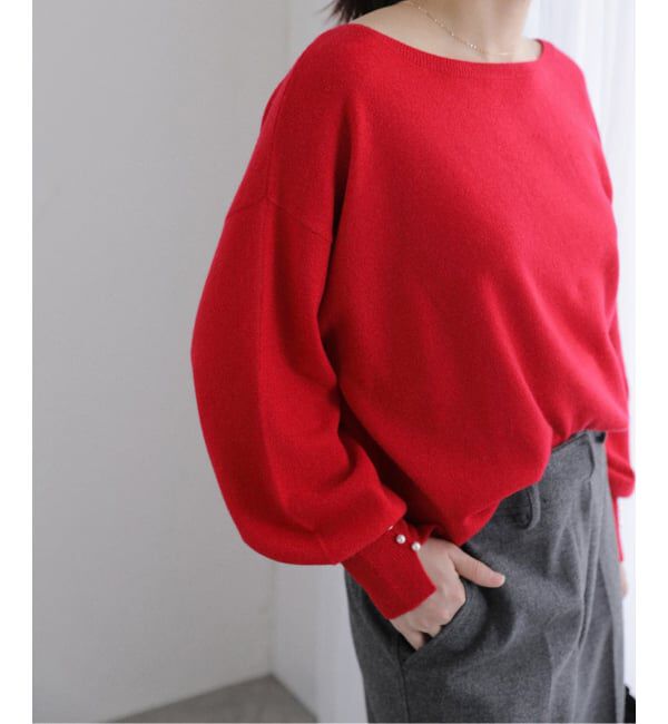  「ウールカシミヤパールニットプルオーバー」|ニット・セーター|