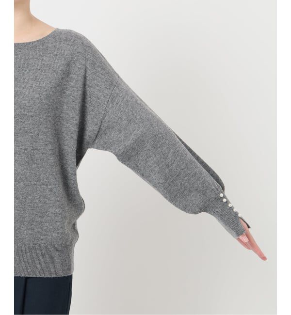  「ウールカシミヤパールニットプルオーバー」|ニット・セーター|