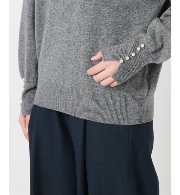  「ウールカシミヤパールニットプルオーバー」|ニット・セーター|