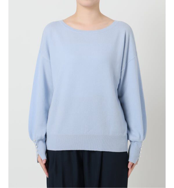  「ウールカシミヤパールニットプルオーバー」|ニット・セーター|