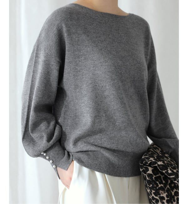  「ウールカシミヤパールニットプルオーバー」|ニット・セーター|