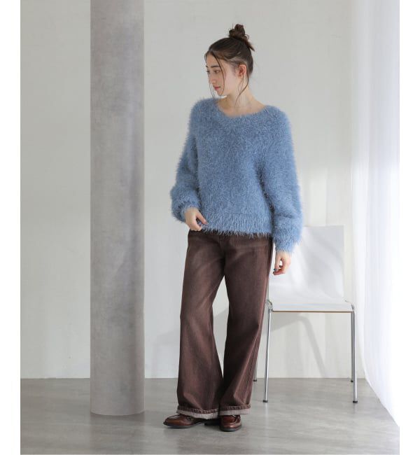  「【洗える】2WAYフェザーニット」|ニット・セーター|