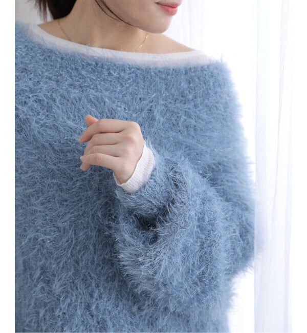  「【洗える】2WAYフェザーニット」|ニット・セーター|