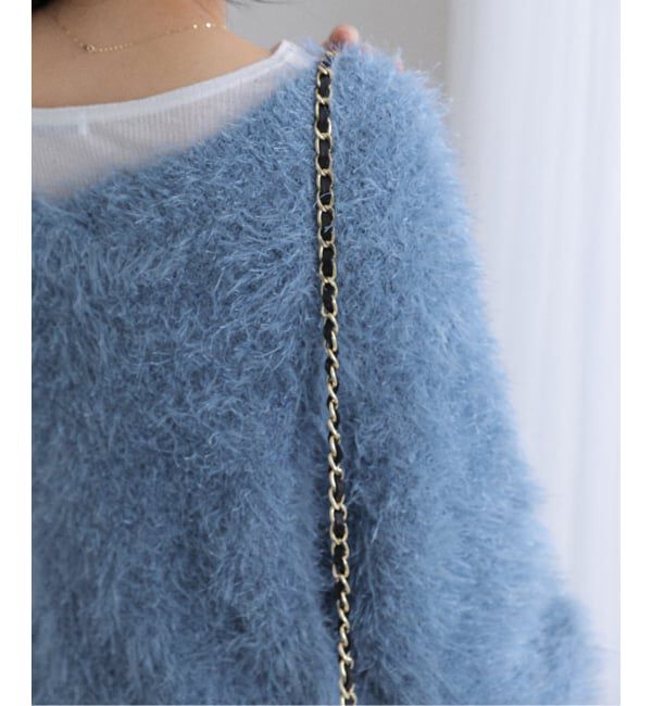  「【洗える】2WAYフェザーニット」|ニット・セーター|