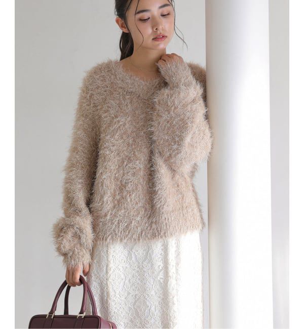  「【洗える】2WAYフェザーニット」|ニット・セーター|