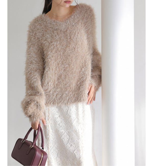  「【洗える】2WAYフェザーニット」|ニット・セーター|