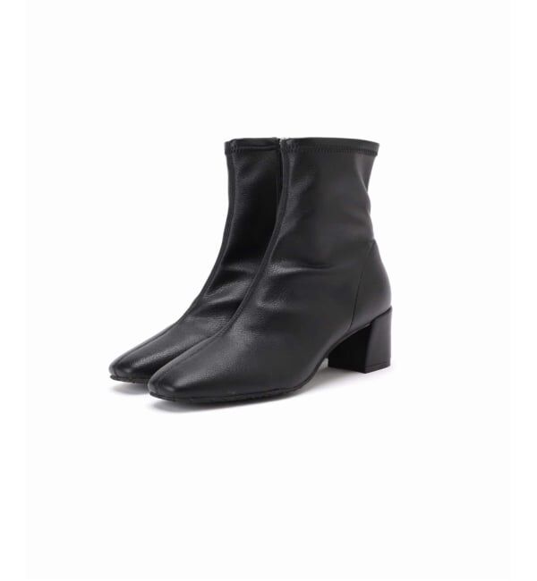  「《追加3》5cmスクエアフィットショートブーツ」|ショートブーツ|