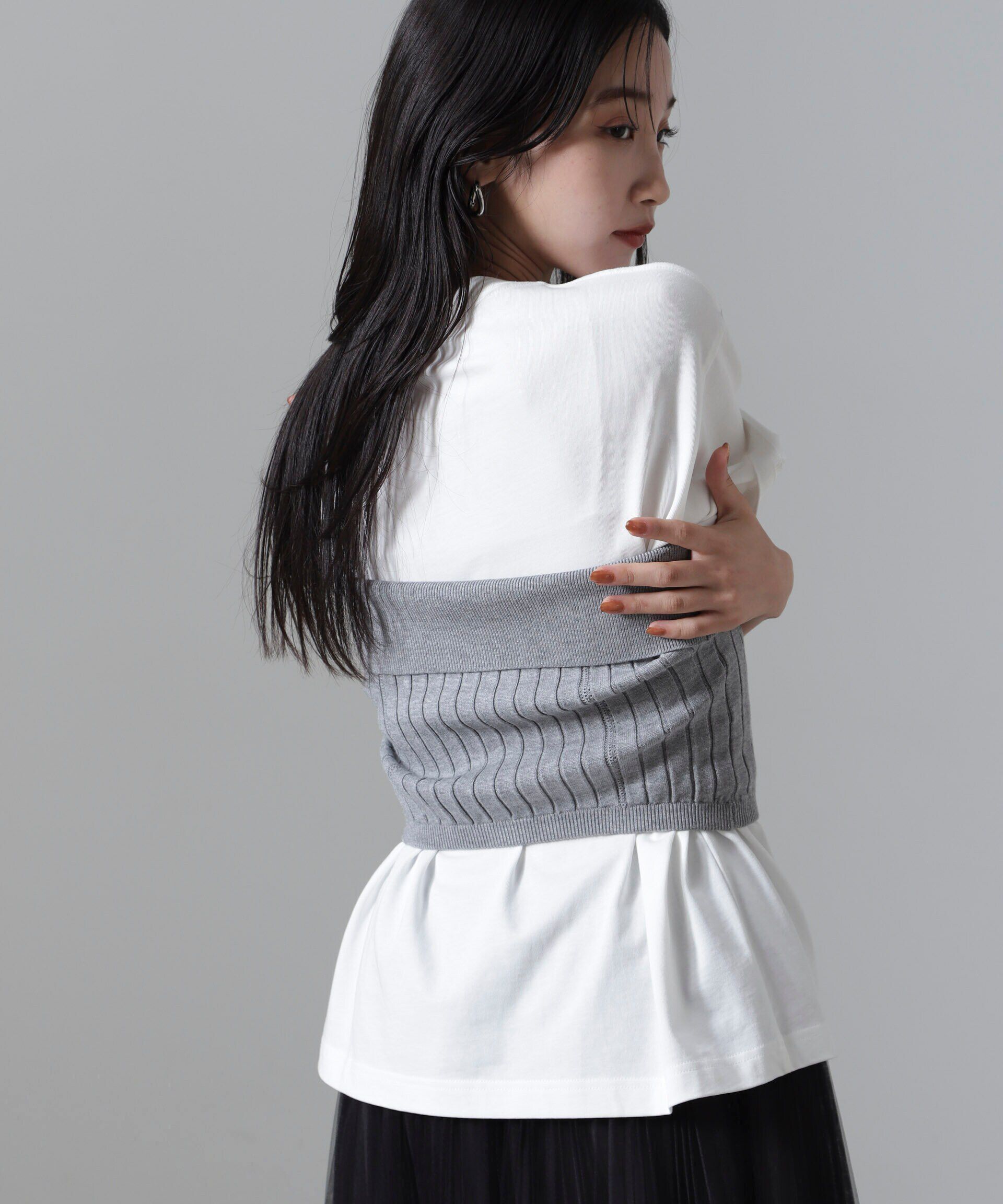 nano･universe「2WAYリブニットベアトップビスチェ」|ニット・セーター|