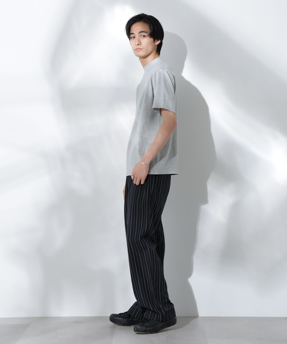 nano･universe「Anti Soaked(R)  汗染み防止 モックネックレギュラーシルエットTシャツ」|Tシャツ・カットソー|