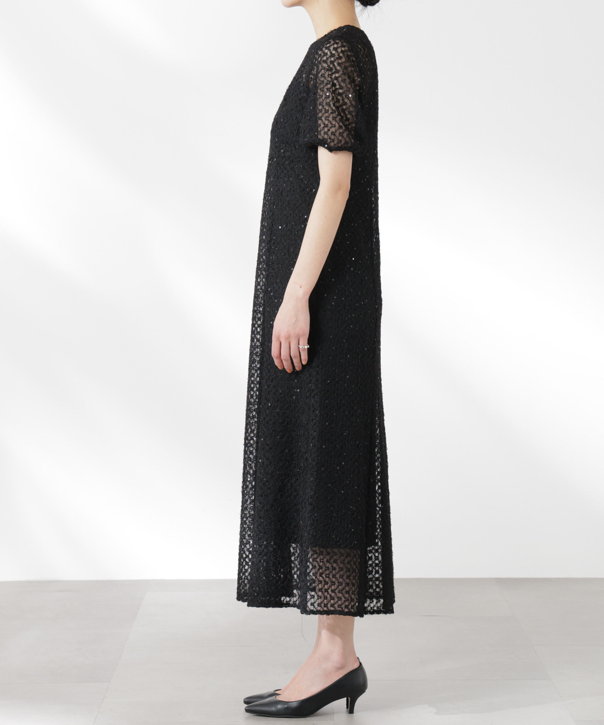 nano･universe「kaene/スパンコールレースドレス」|ワンピース|