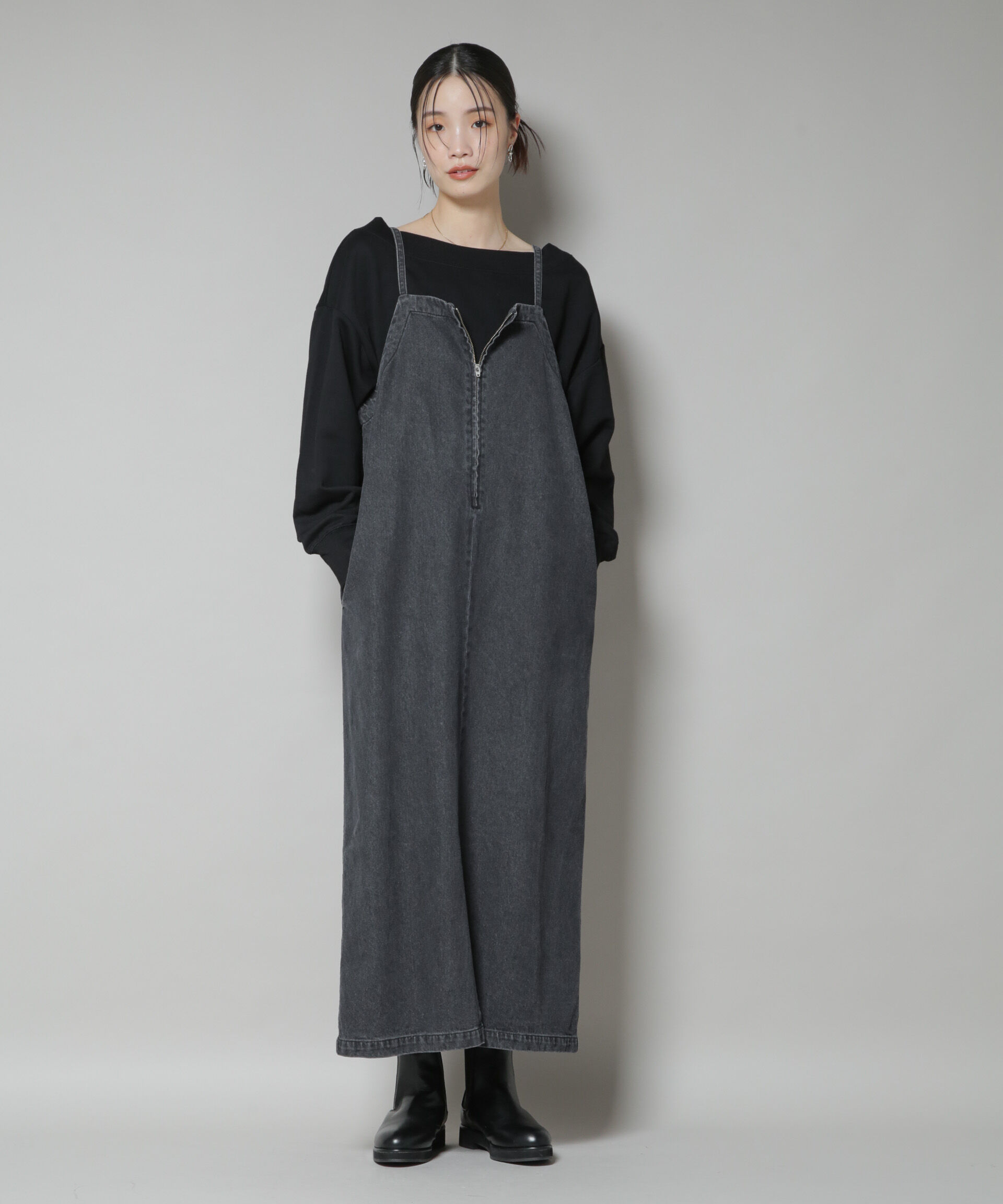 nano･universe「前後2wayデニムキャミソールワンピース」|ワンピース|