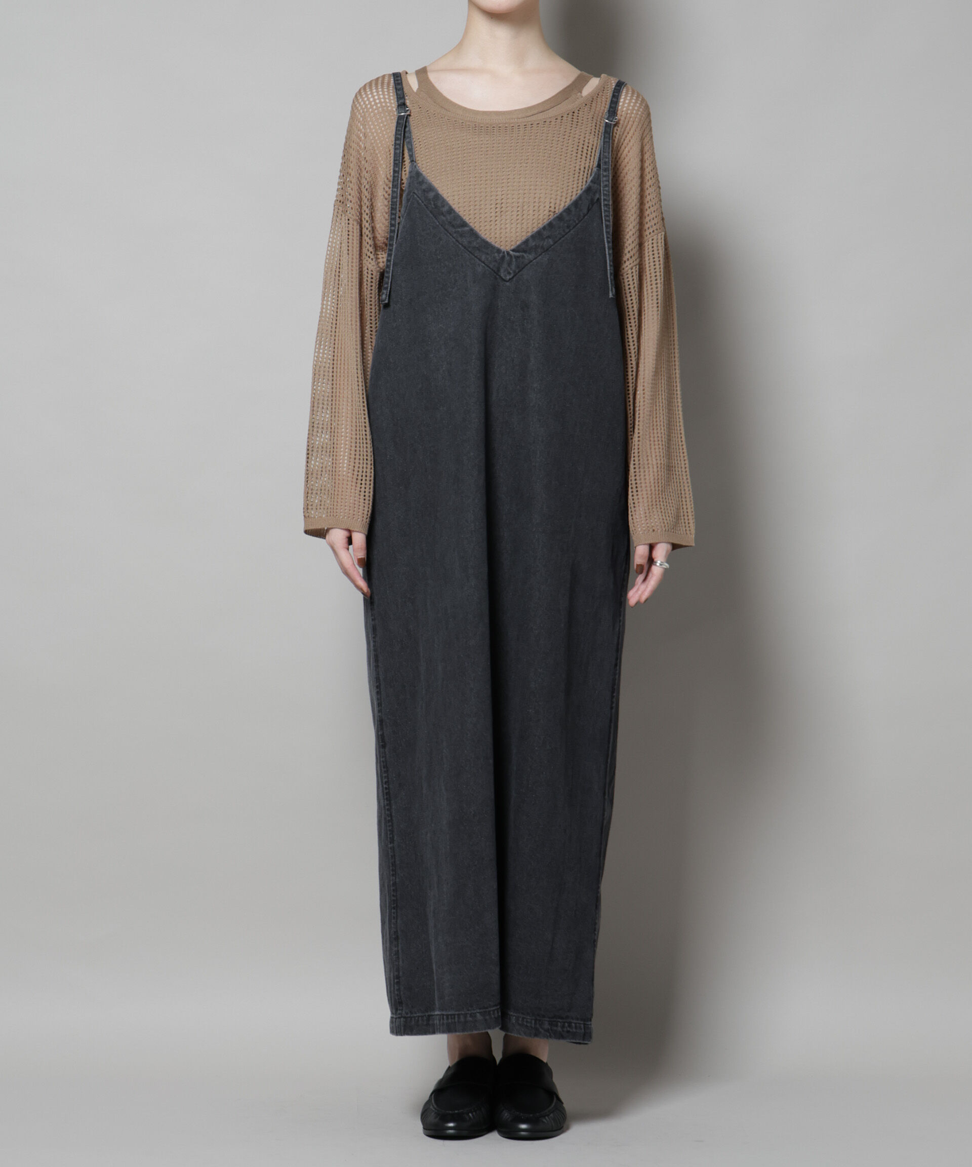 nano･universe「前後2wayデニムキャミソールワンピース」|ワンピース|