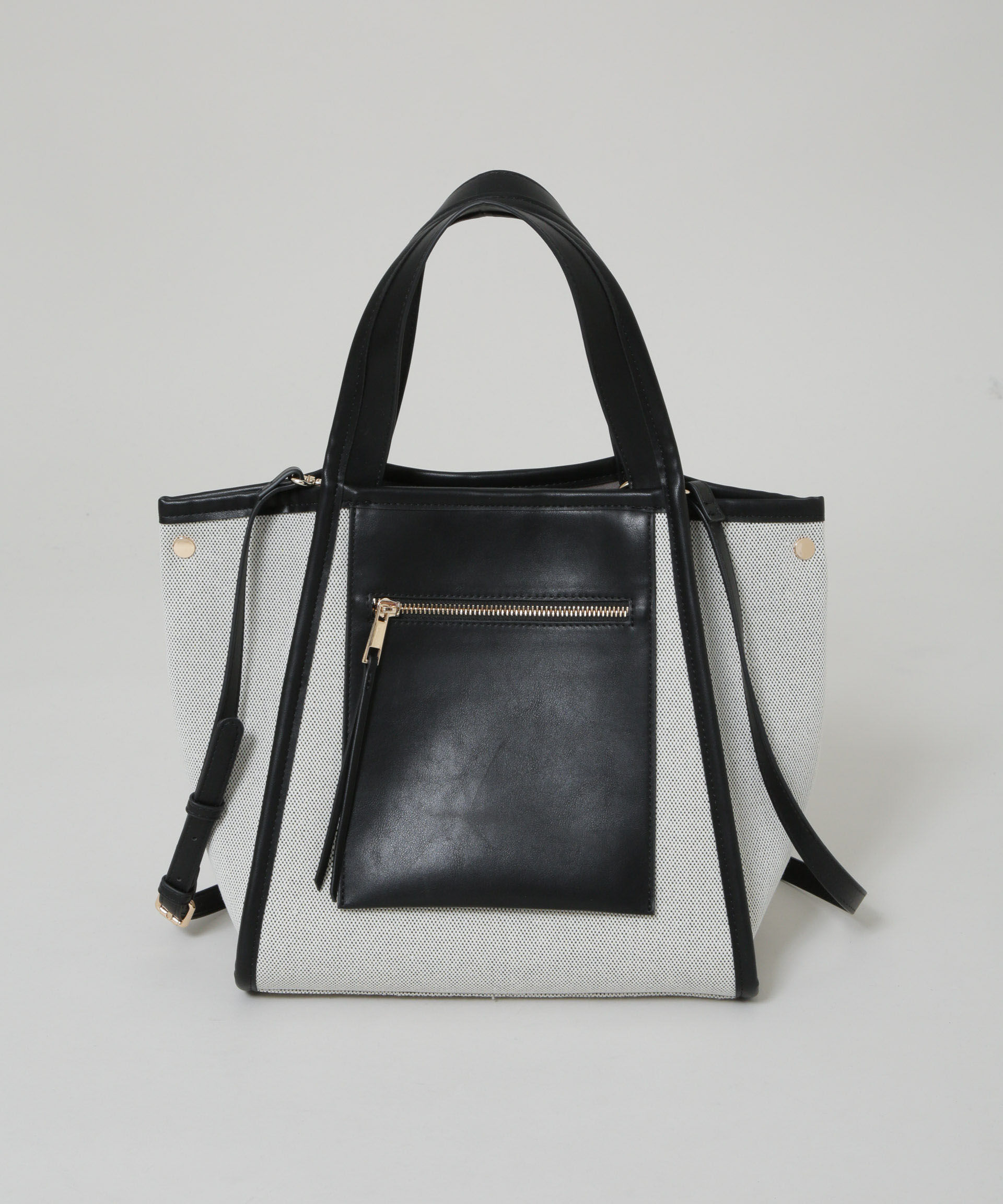 nano･universe「キャンバス&times;フェイクレザーポケットバッグ」|ショルダー・メッセンジャー|