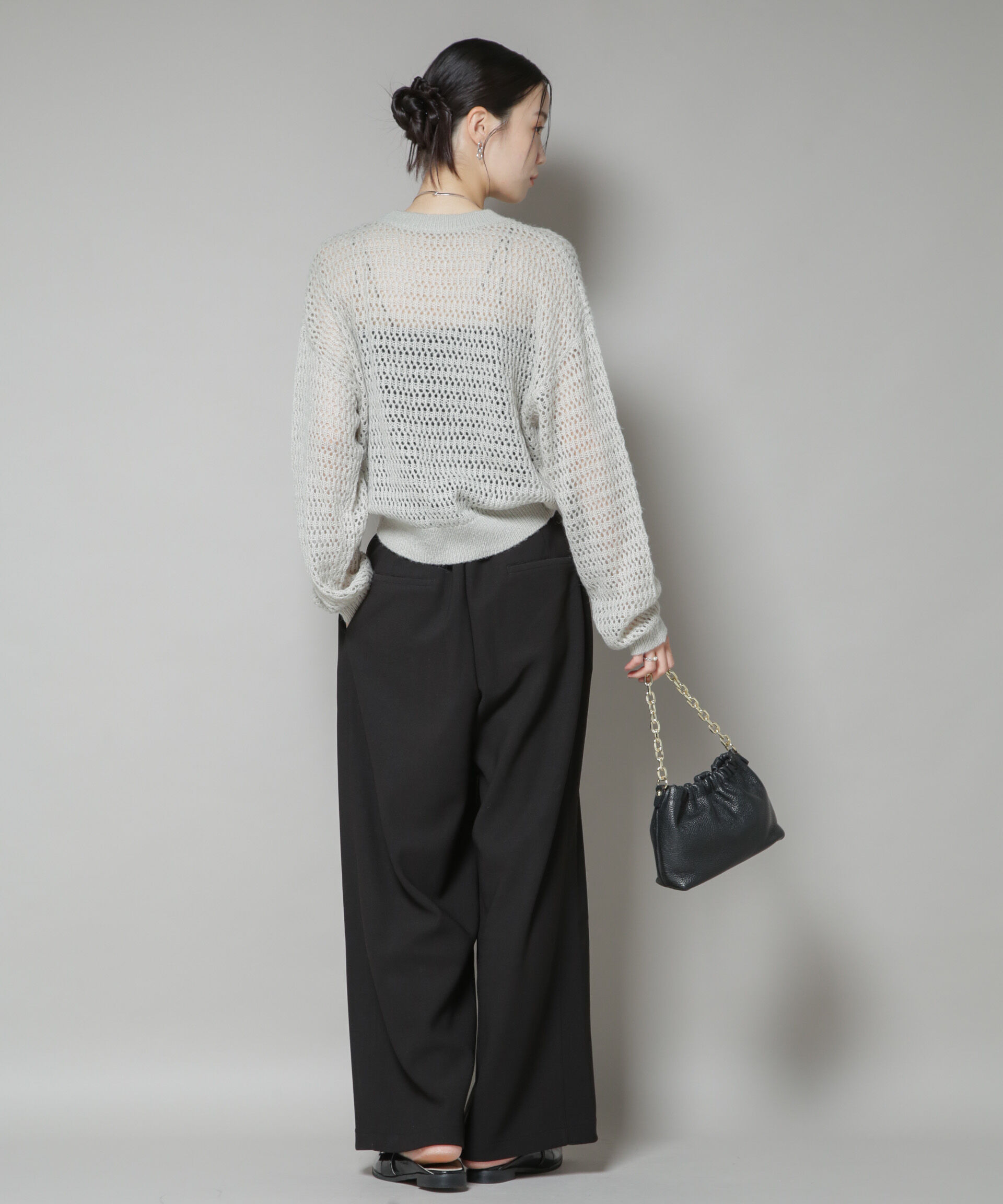 nano･universe「モヘヤライクメッシュニットトップス」|ニット・セーター|