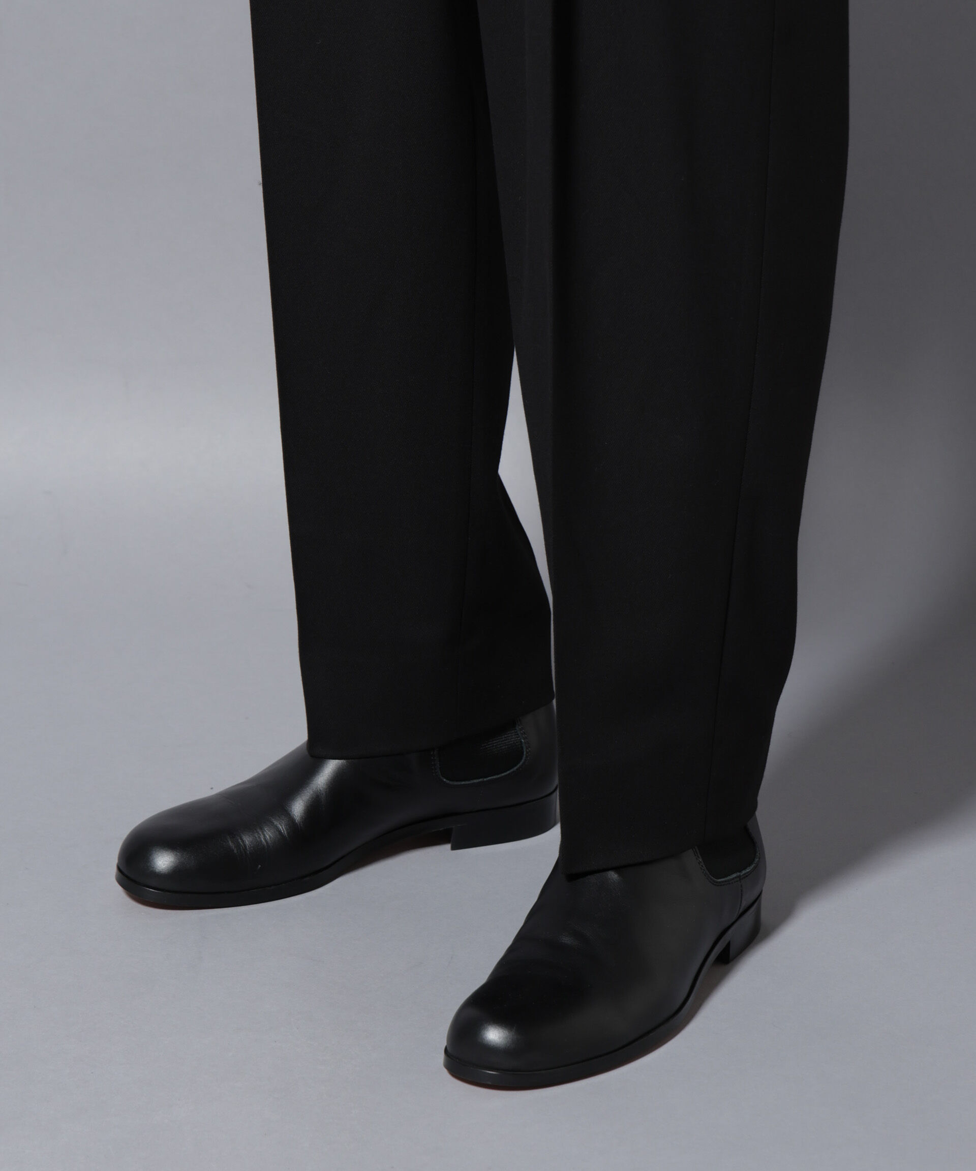 nano･universe「微起毛ワイド2タックテーパードパンツ」|チノ|